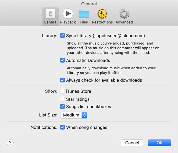 mac apple synchronizace hudby