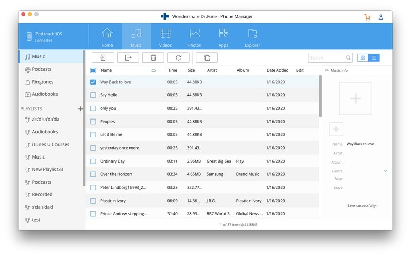 Μεταφέρετε μουσική από Mac σε iPod με το DrFoneTool - Phone Manager (iOS)-Προσθήκη