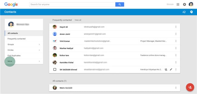 Google-Kontakte verwalten