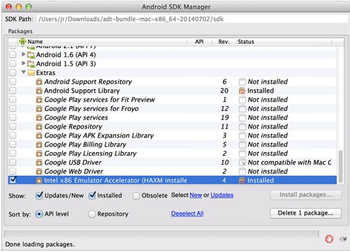 mobiiliemulaattori - Intel x86 Emulator Accelarator