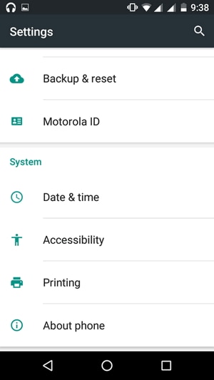 aktiver usb-feilsøking på moto g - trinn 1