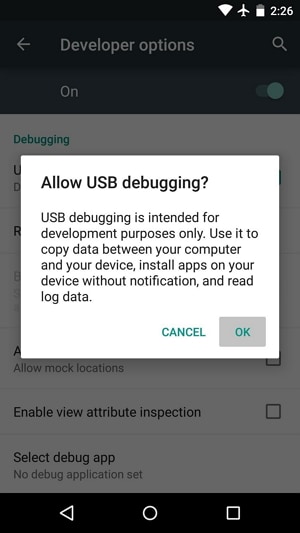 aktiver usb-feilsøking på moto g - trinn 5