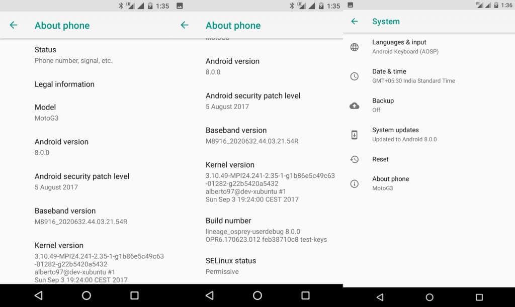 redémarrer après la mise à jour de moto android oreo