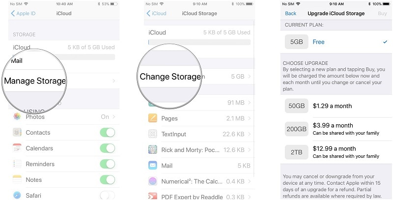 las fotos desaparecieron después de la actualización de ios 12: administre su almacenamiento de iCloud