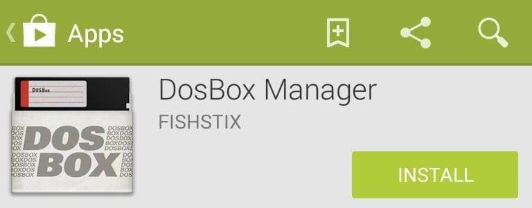 zainstaluj menedżera dosbox