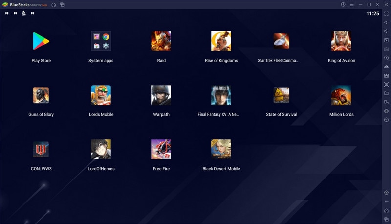 bluestacks käyttöliittymä