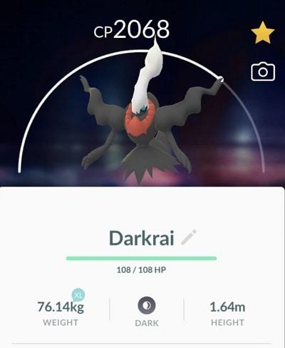 pokemon go darkrai στατιστικά