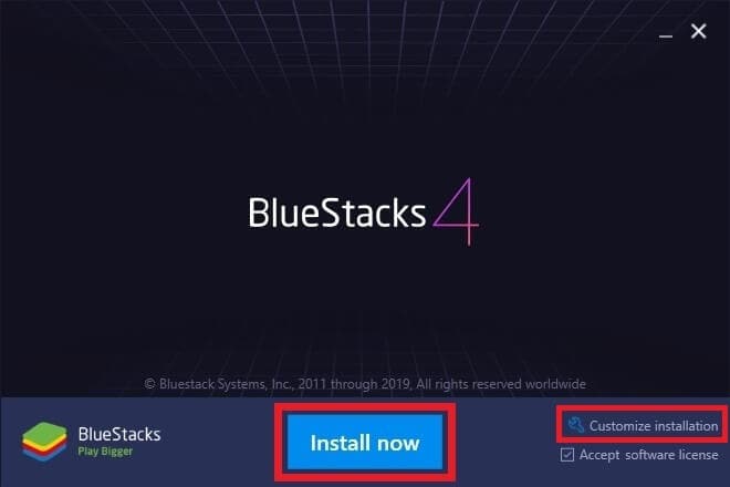 BlueStacks 설치