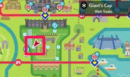 czapka gigantów map pokemon