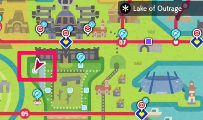 mapa pokemonów jezioro oburzenia