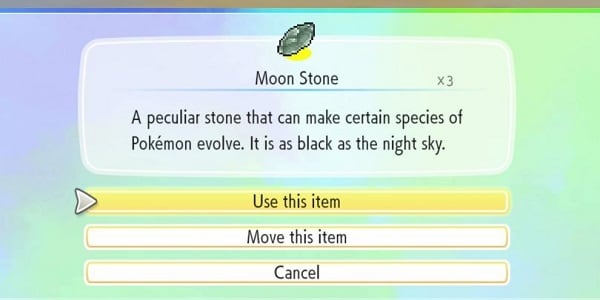 Pokemon gebruik maansteen