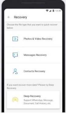 recuperar sms android con la aplicación DrFoneTool