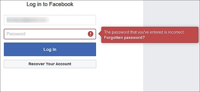 Facebookin salasanan palautus