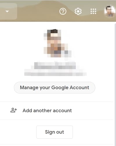 gerenciar conta do google