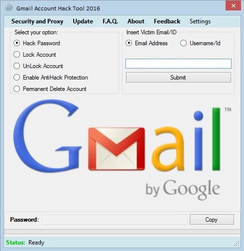 Διαδικτυακός εντοπισμός κωδικού πρόσβασης στο gmail
