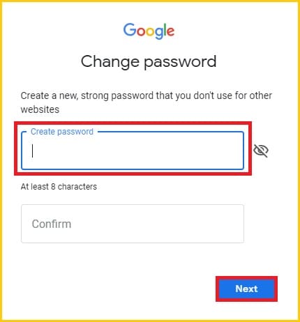 changer le mot de passe gmail