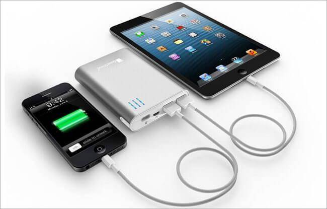 nulstil iphone-batteri - Hold eksternt batteri ved hånden