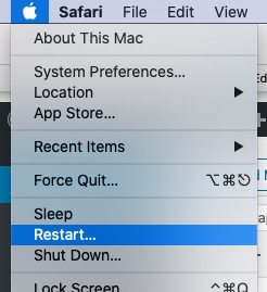 Macを再起動します