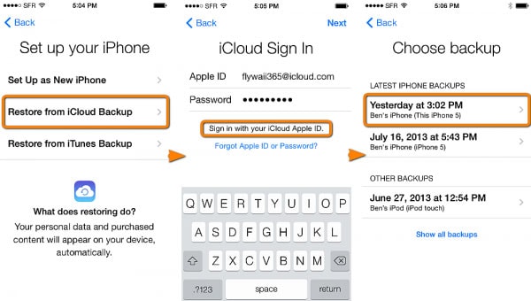 iphone névjegyek visszaállítása az icloud biztonsági mentésből
