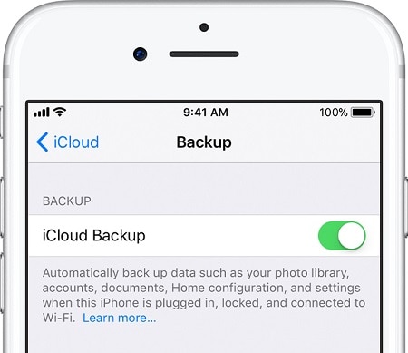 δημιουργία αντιγράφων ασφαλείας iphone xs στο icloud