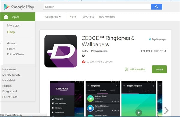 20 parasta soittoäänisovellusta Androidille, jotka tekevät puhelimestasi hauskan Zedge-vaiheen 1 avulla