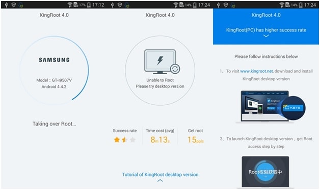 root Android telefon Android 6.0 rendszeren twrp és kingroot használatával