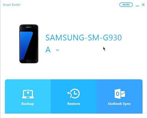back-up Samsung-telefoon met slimme schakelaar