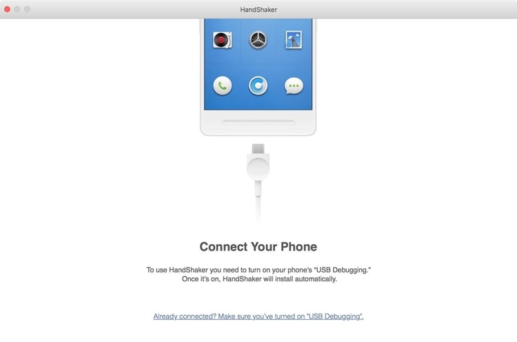 Przesyłanie plików Samsung Mac - HandShaker