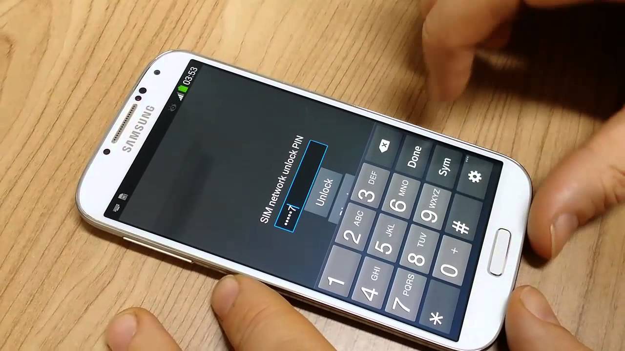 Kostenlose Samsung Galaxy Sim Entsperrung - geben Sie den Code ein