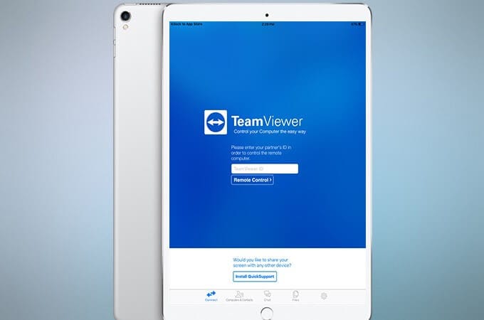 voer de teamviewer-id in om toegang te krijgen