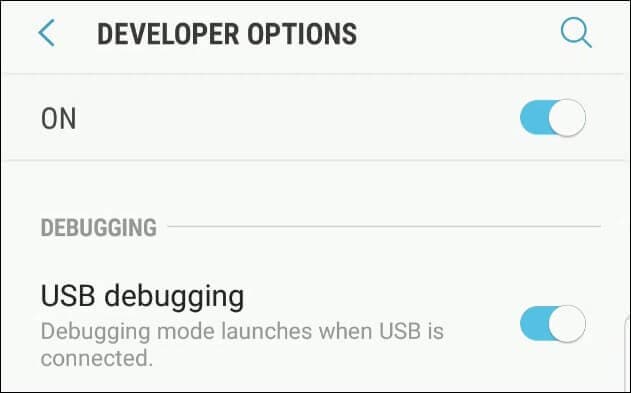 Aktivieren USB-Debugging