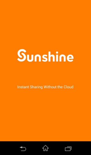 Sunshine, um große Dateien vom iPhone zu senden