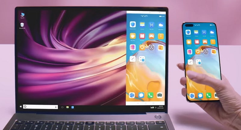 huawei compartir pantalla a una pc