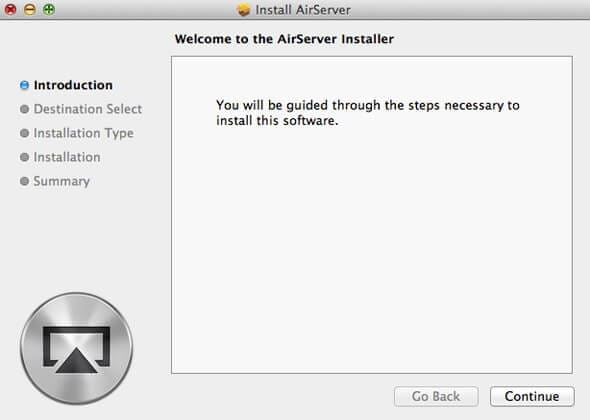 installa airserver su mac