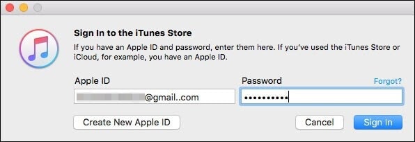 log ind på din Apple-konto