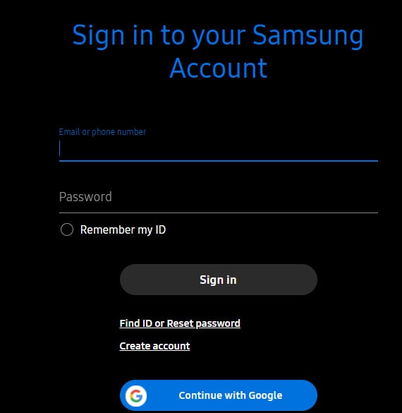 inloggen op Samsung-account