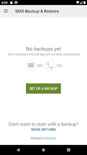 backup e restauração de sms