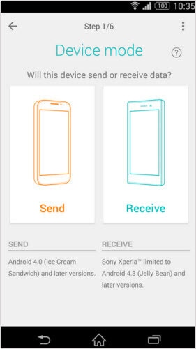 εφαρμογή μεταφοράς φορητών συσκευών-Xperia™ Transfer Mobile