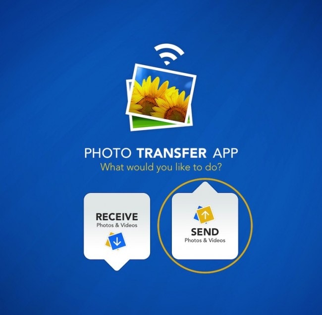 Transferir fotos do iPad para o PC usando o aplicativo Photo Transfer - Iniciar aplicativo