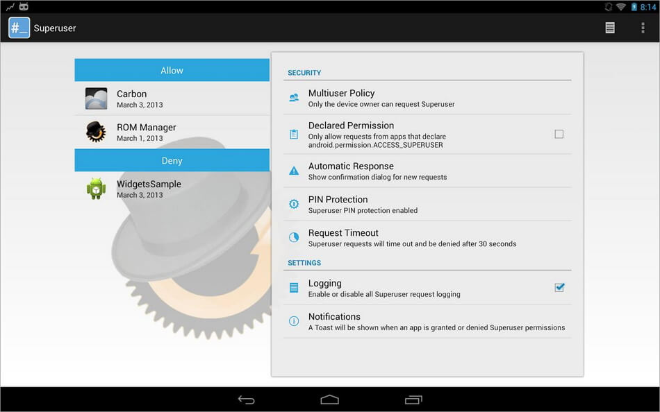 root aplikace pro android