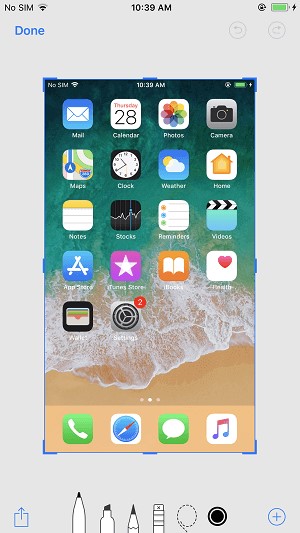 screenshot su iphone 8