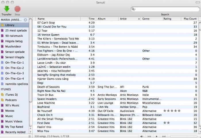 Μεταφορές iPod- Πώς να μεταφέρετε το iPod στο iTunes ή στον υπολογιστή-Senuti
