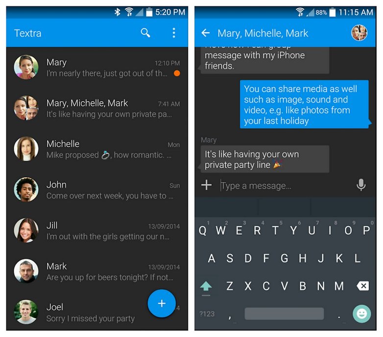 Las 13 mejores aplicaciones de mensajes de texto para dispositivos Android