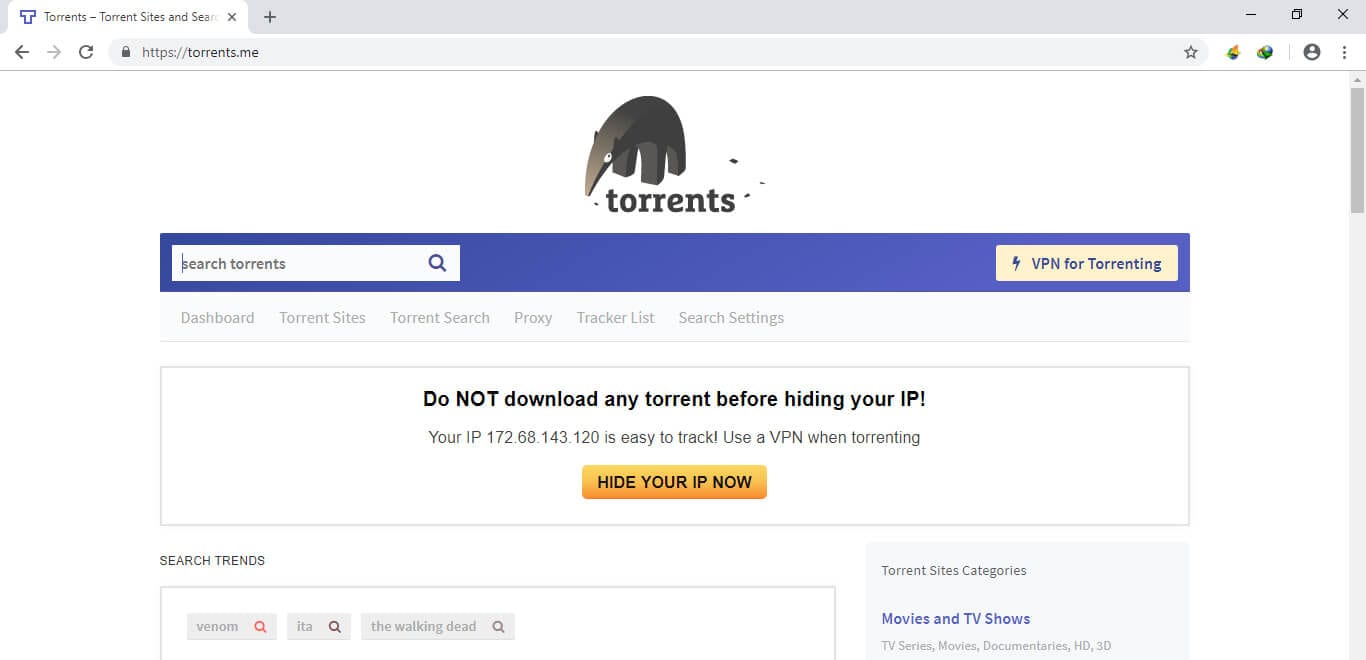 音乐洪流网站 - torrents.me