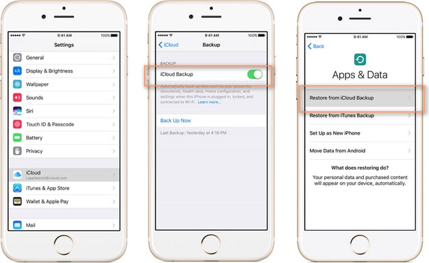 iCloud를 사용하여 iPhone에서 iPhone으로 연락처 전송