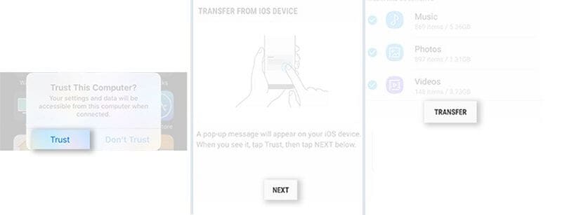 iCloud zu Samsung S10/S20 - Datenübertragung starten