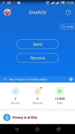 μεταφορά αρχείων από το android σε υπολογιστή με εγκατάσταση shareit android
