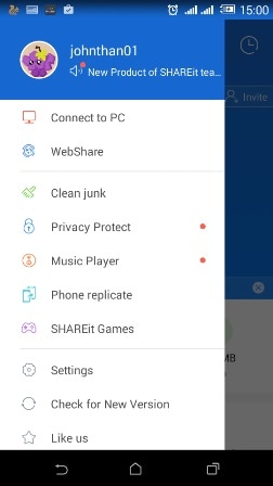 transferir archivos de android a pc-shareit connect to pc