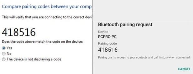 cómo transferir archivos desde la PC a Android: acepte la solicitud de conexión