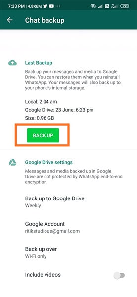 Google Drive übertragen 2
